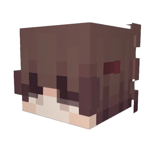 meowno Minecraft avatar head, 3D render
