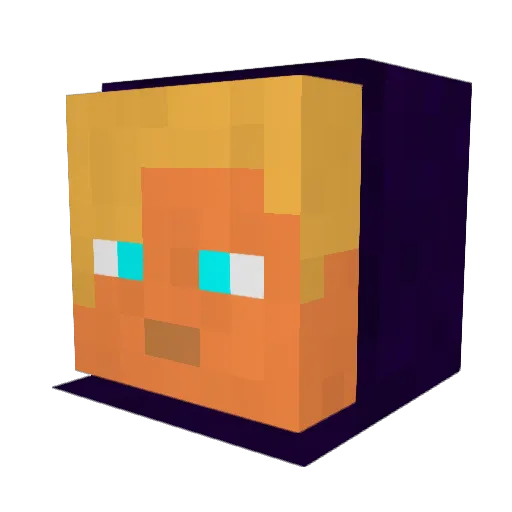 meownoodle Minecraft avatar head, 3D render