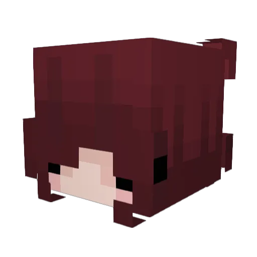 meowpeko Minecraft avatar head, 3D render