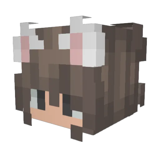 meowrysia Minecraft avatar head, 3D render