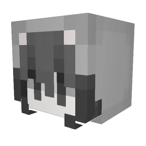 meowv3 Minecraft avatar head, 3D render