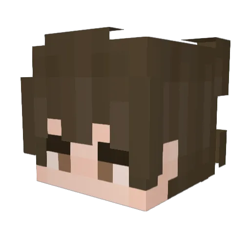 meowwing Minecraft avatar head, 3D render