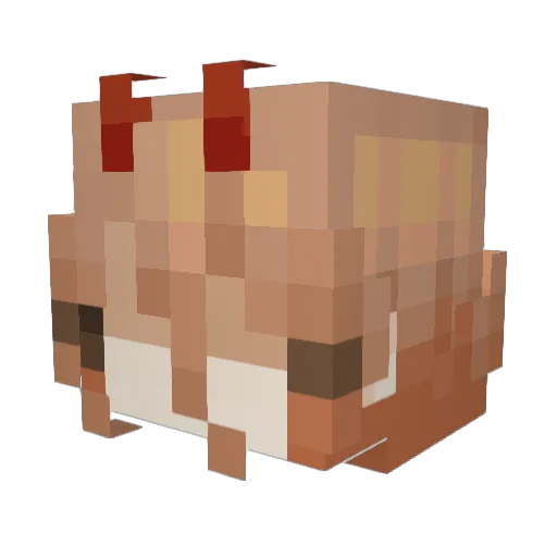 meperzzz Minecraft avatar head, 3D render