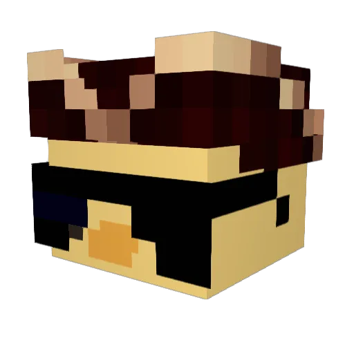 meqadeth Minecraft avatar head, 3D render