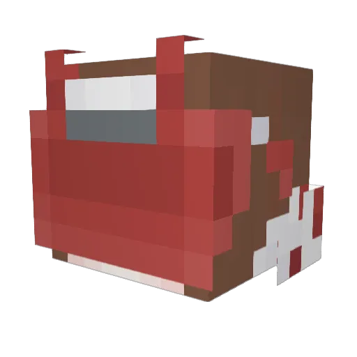 mer69 Minecraft avatar head, 3D render
