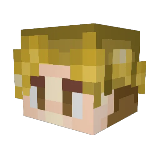 merabacano Minecraft avatar head, 3D render