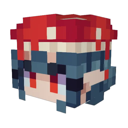 merakiiduh2 Minecraft avatar head, 3D render