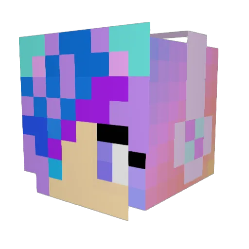 meraria Minecraft avatar head, 3D render