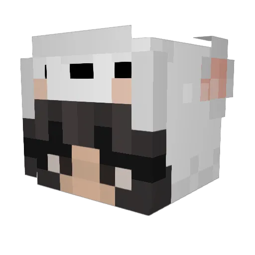 merbear_ Minecraft avatar head, 3D render