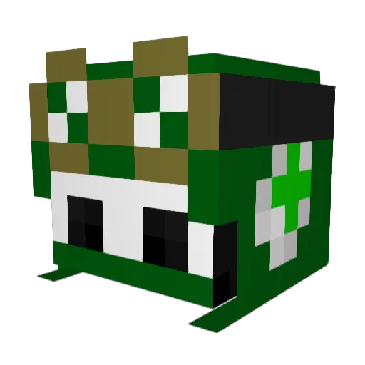 mercenary664 Minecraft avatar head, 3D render
