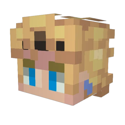 merciIslam Minecraft avatar head, 3D render