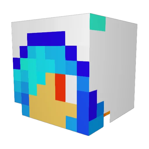 merciful1 Minecraft avatar head, 3D render
