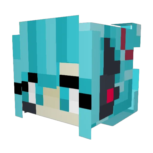 mercilessmiina Minecraft avatar head, 3D render