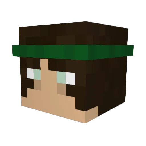 mercury2004 Minecraft avatar head, 3D render