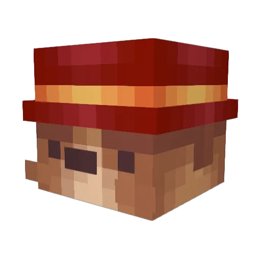 mercury258 Minecraft avatar head, 3D render