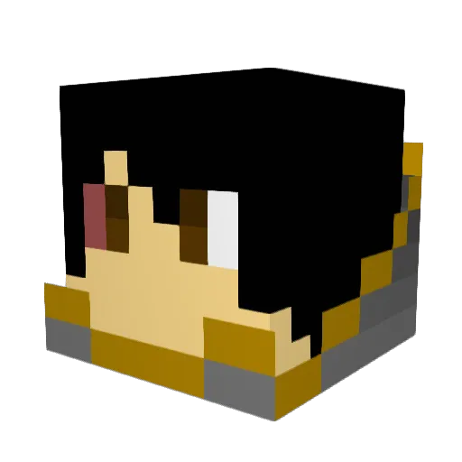 mercury283 Minecraft avatar head, 3D render