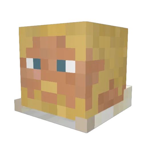 mercuryjet Minecraft avatar head, 3D render
