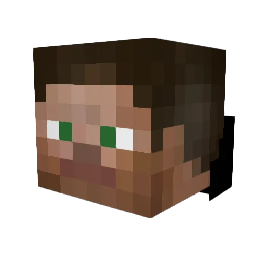 mercuryle Minecraft avatar head, 3D render