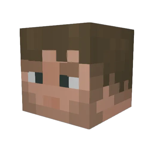 mercurymorris Minecraft avatar head, 3D render