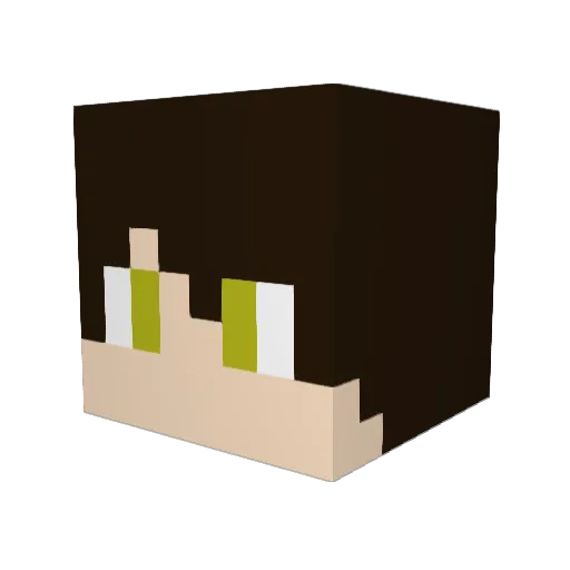 mercuwury Minecraft avatar head, 3D render