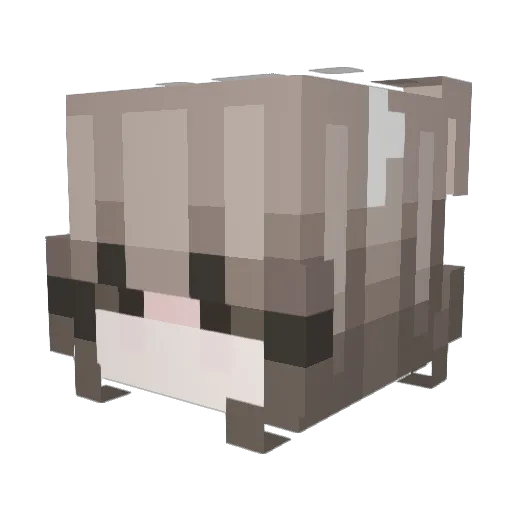 mercwry Minecraft avatar head, 3D render