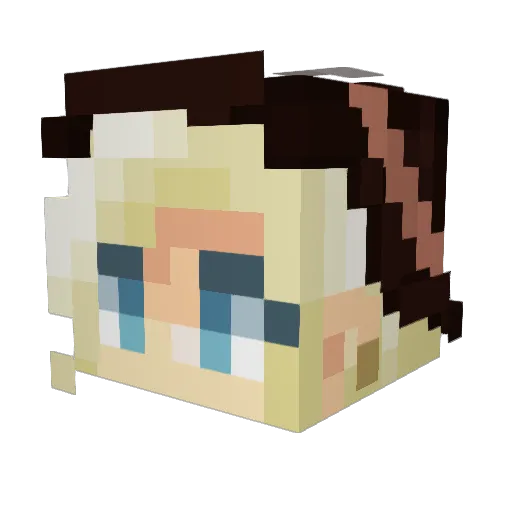 mercyisqueen Minecraft avatar head, 3D render