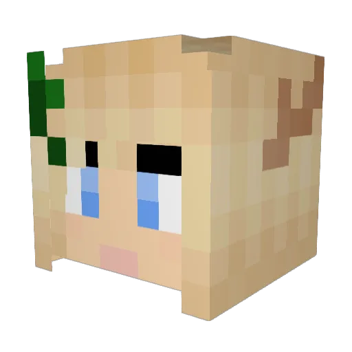 mere346 Minecraft avatar head, 3D render