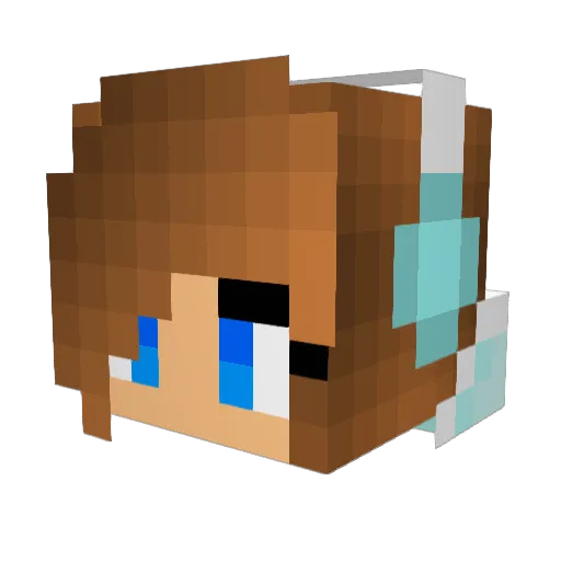 mere_one Minecraft avatar head, 3D render