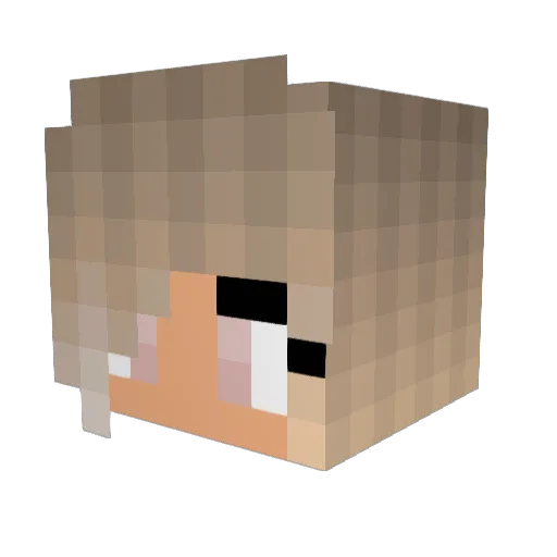 meredxths Minecraft avatar head, 3D render