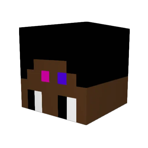 meretic Minecraft avatar head, 3D render