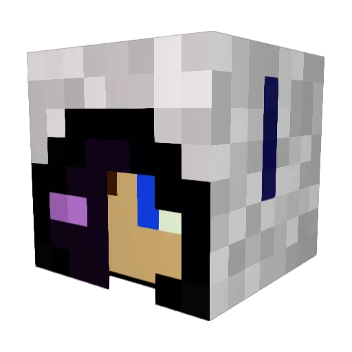 merevi Minecraft avatar head, 3D render