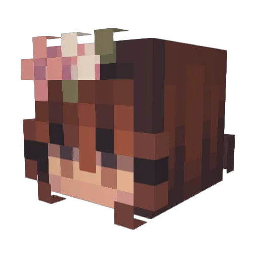 mereycelia Minecraft avatar head, 3D render