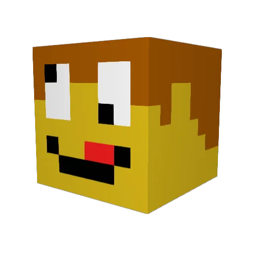 merigold_ Minecraft avatar head, 3D render