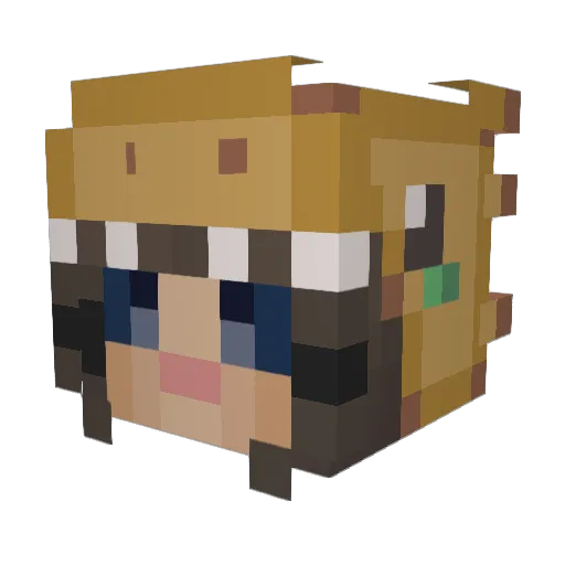 merissa77 Minecraft avatar head, 3D render