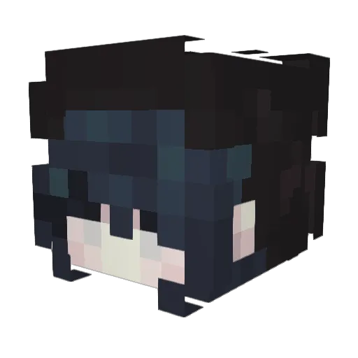 meriyoku Minecraft avatar head, 3D render