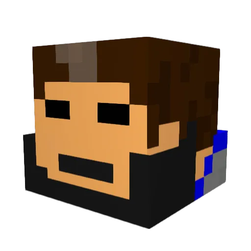 merk171 Minecraft avatar head, 3D render