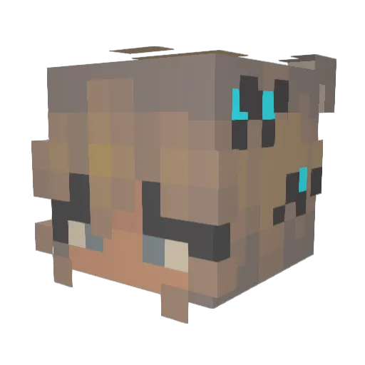 merketo Minecraft avatar head, 3D render