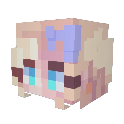 merlep3rle Minecraft avatar head, 3D render