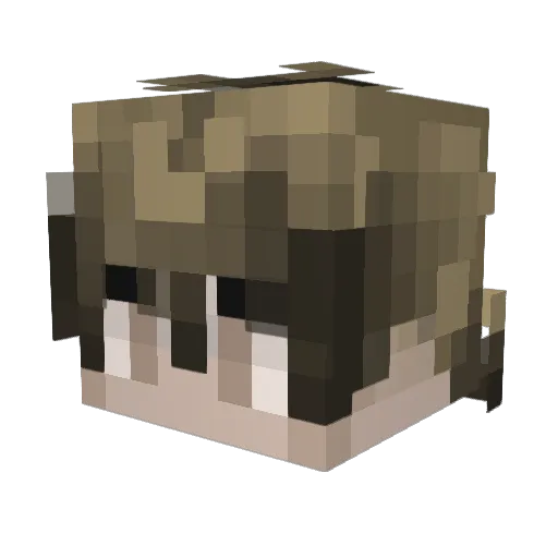 merlin1702 Minecraft avatar head, 3D render