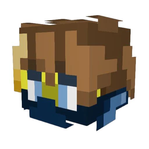 merlin769 Minecraft avatar head, 3D render