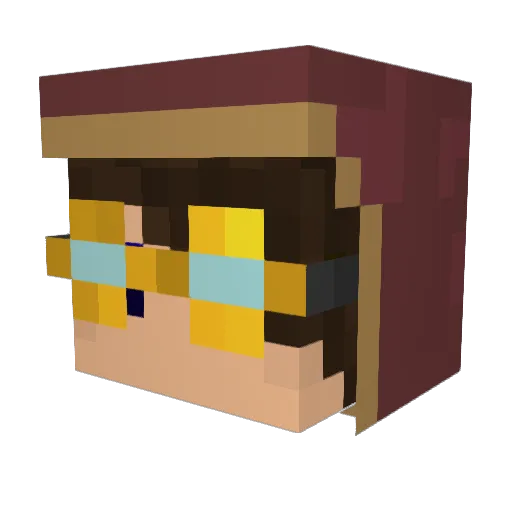 merlinNZjr Minecraft avatar head, 3D render
