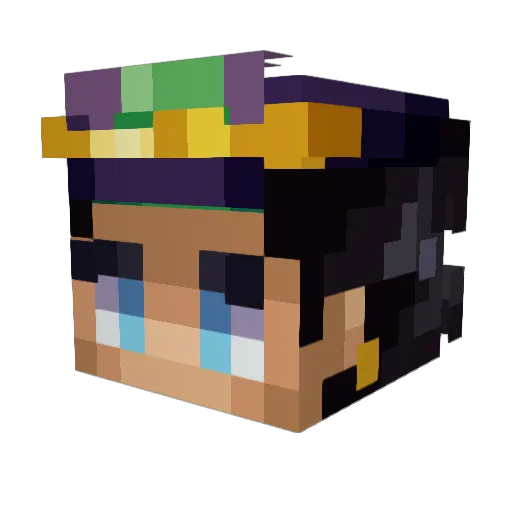 merlinforteresse Minecraft avatar head, 3D render