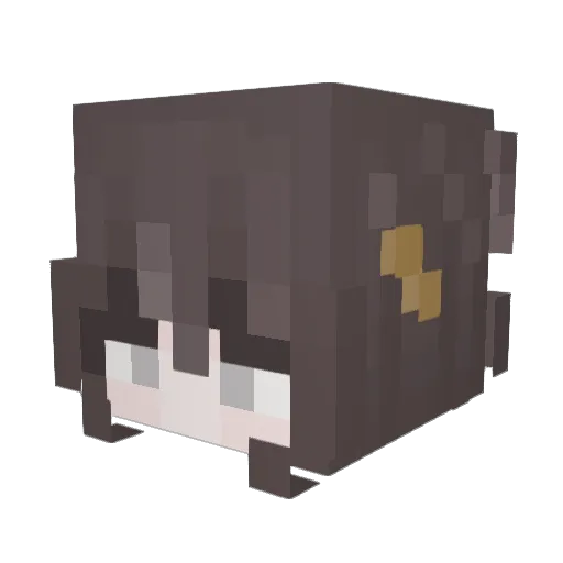 merlinsgrimm Minecraft avatar head, 3D render