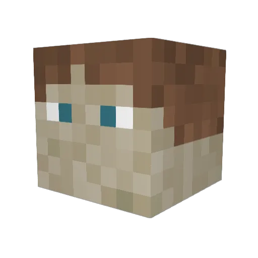 merlot88 Minecraft avatar head, 3D render