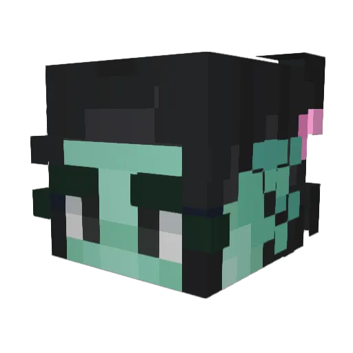 merlow Minecraft avatar head, 3D render