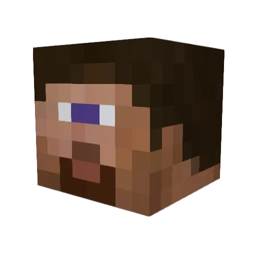 merloxinho Minecraft avatar head, 3D render