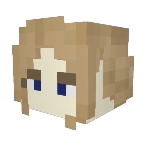 mermaid1506 Minecraft avatar head, 3D render
