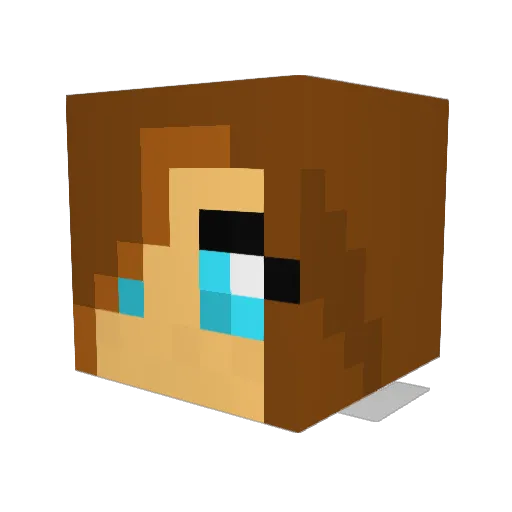 mermaid57 Minecraft avatar head, 3D render