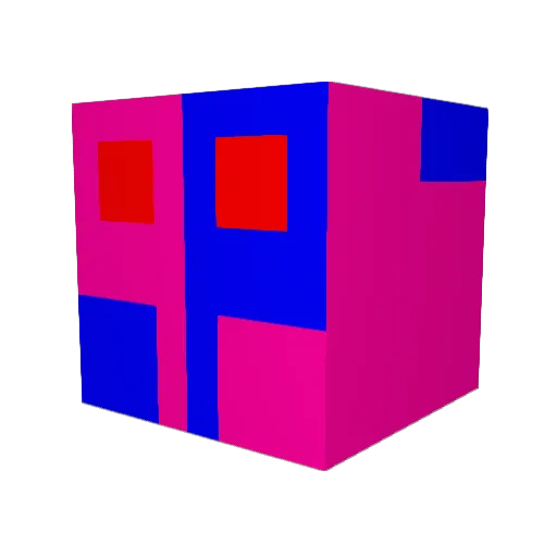 mermaid_man05 Minecraft avatar head, 3D render