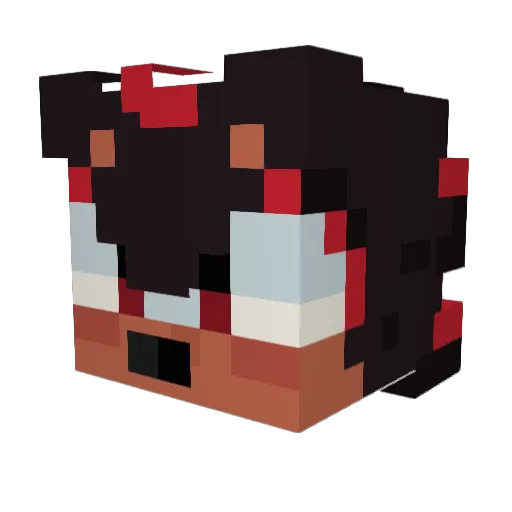 mermaidfinn Minecraft avatar head, 3D render